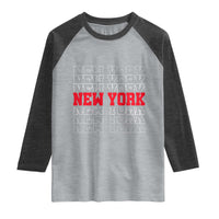 New York Vintage Raglan Shirt State Pride Classic Throwback Design