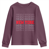 New York Vintage Youth Sweatshirt State Pride Classic Throwback Design