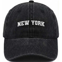 New York Vintage Varsity Sports Washed Cotton Baseball Cap State Pride