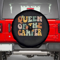 Camper Queen Spare Tire Cover Retro Groovy Funny Women Girls RV Camping Lovers - Wonder Print Shop