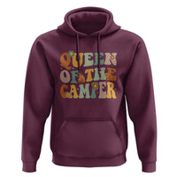 Camper Queen Hoodie Retro Groovy Funny Women Girls RV Camping Lovers - Wonder Print Shop