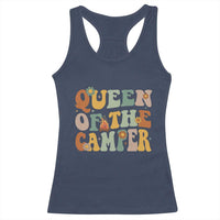 Camper Queen Racerback Tank Top Retro Groovy Funny Women Girls RV Camping Lovers - Wonder Print Shop