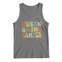 Camper Queen Tank Top Retro Groovy Funny Women Girls RV Camping Lovers - Wonder Print Shop