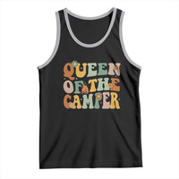 Camper Queen Tank Top Retro Groovy Funny Women Girls RV Camping Lovers - Wonder Print Shop