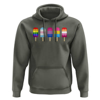 LGBT Rainbow Popsicles Hoodie Summer Ice Cream LGBTQ Pride Ally - Wonder Print Shop