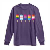 LGBT Rainbow Popsicles Long Sleeve Shirt Summer Ice Cream LGBTQ Pride Ally - Wonder Print Shop