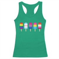 LGBT Rainbow Popsicles Racerback Tank Top Summer Ice Cream LGBTQ Pride Ally - Wonder Print Shop