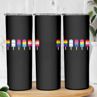 LGBT Rainbow Popsicles Skinny Tumbler Summer Ice Cream LGBTQ Pride Ally - Wonder Print Shop