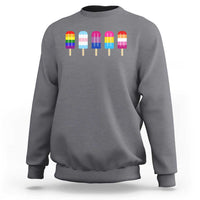 LGBT Rainbow Popsicles Sweatshirt Summer Ice Cream LGBTQ Pride Ally - Wonder Print Shop
