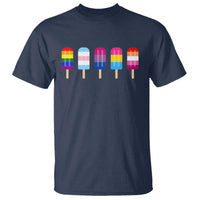 LGBT Rainbow Popsicles T Shirt Summer Ice Cream LGBTQ Pride Ally - Wonder Print Shop