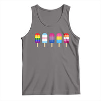 LGBT Rainbow Popsicles Tank Top Summer Ice Cream LGBTQ Pride Ally - Wonder Print Shop