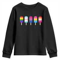LGBT Rainbow Popsicles Youth Sweatshirt Summer Ice Cream LGBTQ Pride Ally - Wonder Print Shop