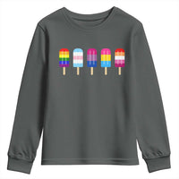 LGBT Rainbow Popsicles Youth Sweatshirt Summer Ice Cream LGBTQ Pride Ally - Wonder Print Shop