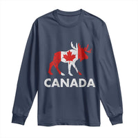 Canada Moose Maple Leaf Long Sleeve Shirt Canadian Pride