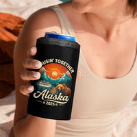 Alaska Cruise 4 in 1 Can Cooler Tumbler Retro Alaskan Cruisin Together Matching Family Cruise - Wonder Print Shop