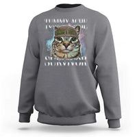 Tummy Ache Survivor Cat Meme Sweatshirt Vintage 90s Graphic Funny Stomach Issues Bootleg - Wonder Print Shop