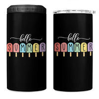 Hello Summer Vacation Ice Cream Popsicle Ice Lolly 4 in 1 Can Cooler Tumbler - Wonder Print Shop