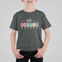 Hello Summer Vacation Ice Cream Popsicle Ice Lolly T Shirt For Kid - Wonder Print Shop