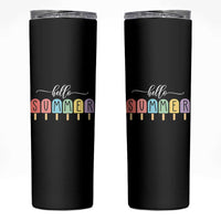Hello Summer Vacation Ice Cream Popsicle Ice Lolly Skinny Tumbler - Wonder Print Shop