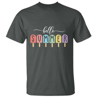 Hello Summer Vacation Ice Cream Popsicle Ice Lolly T Shirt - Wonder Print Shop