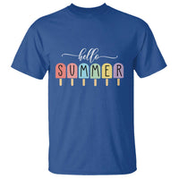 Hello Summer Vacation Ice Cream Popsicle Ice Lolly T Shirt - Wonder Print Shop