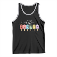 Hello Summer Vacation Ice Cream Popsicle Ice Lolly Tank Top - Wonder Print Shop