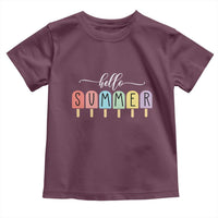 Hello Summer Vacation Ice Cream Popsicle Ice Lolly Toddler T Shirt - Wonder Print Shop
