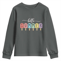 Hello Summer Vacation Ice Cream Popsicle Ice Lolly Youth Sweatshirt - Wonder Print Shop