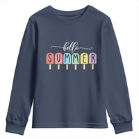 Hello Summer Vacation Ice Cream Popsicle Ice Lolly Youth Sweatshirt - Wonder Print Shop