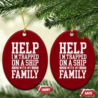 Funny Family Cruise Ceramic Ornament Vacation Trip Matching Cruise Ship - Wonder Print Shop