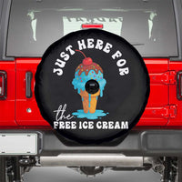I'm Just Here For The Free Ice Cream Spare Tire Cover Funny Cruise Summer Vacation - Wonder Print Shop