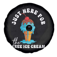 I'm Just Here For The Free Ice Cream Spare Tire Cover Funny Cruise Summer Vacation - Wonder Print Shop
