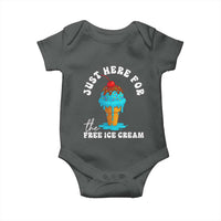 I'm Just Here For The Free Ice Cream Baby Onesie Funny Cruise Summer Vacation - Wonder Print Shop