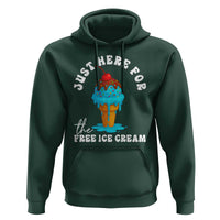 I'm Just Here For The Free Ice Cream Hoodie Funny Cruise Summer Vacation - Wonder Print Shop