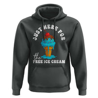 I'm Just Here For The Free Ice Cream Hoodie Funny Cruise Summer Vacation - Wonder Print Shop
