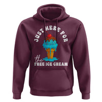I'm Just Here For The Free Ice Cream Hoodie Funny Cruise Summer Vacation - Wonder Print Shop