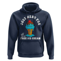 I'm Just Here For The Free Ice Cream Hoodie Funny Cruise Summer Vacation - Wonder Print Shop