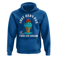I'm Just Here For The Free Ice Cream Hoodie Funny Cruise Summer Vacation - Wonder Print Shop