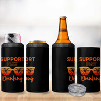 Funny Drinking 4 in 1 Can Cooler Tumbler Support Day Drinking Summer Beach Vacation - Wonder Print Shop