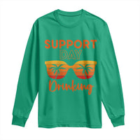 Funny Drinking Long Sleeve Shirt Support Day Drinking Summer Beach Vacation - Wonder Print Shop