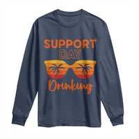 Funny Drinking Long Sleeve Shirt Support Day Drinking Summer Beach Vacation - Wonder Print Shop