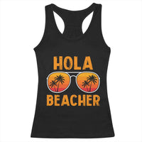 Hola Beaches Racerback Tank Top Funny Beach Vacation Summer - Wonder Print Shop