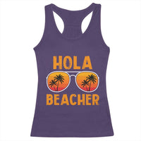 Hola Beaches Racerback Tank Top Funny Beach Vacation Summer - Wonder Print Shop