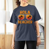 Hola Beaches T Shirt For Women Funny Beach Vacation Summer - Wonder Print Shop