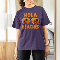 Hola Beaches T Shirt For Women Funny Beach Vacation Summer - Wonder Print Shop