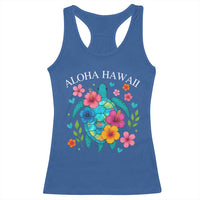 Aloha Hawaii Racerback Tank Top Sea Turtle Summer Hawaiian Island - Wonder Print Shop