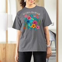 Aloha Hawaii T Shirt For Women Sea Turtle Summer Hawaiian Island - Wonder Print Shop