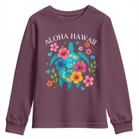Aloha Hawaii Youth Sweatshirt Sea Turtle Summer Hawaiian Island - Wonder Print Shop
