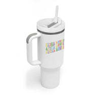 Aloha Hawaii Tumbler With Handle Flower Summer Hawaiian Island - Wonder Print Shop
