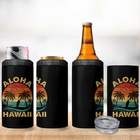 Aloha Hawaii 4 in 1 Can Cooler Tumbler Retro Hawaiian Island Palm Beach Surfboard Surf - Wonder Print Shop